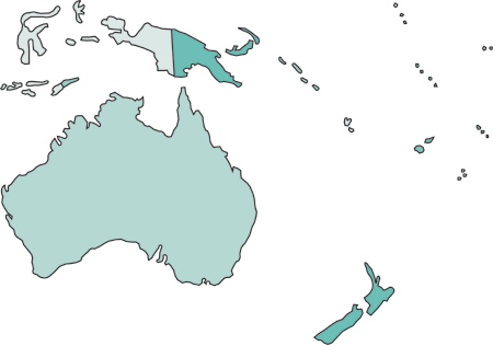 Karte von Australien und Ozeanien